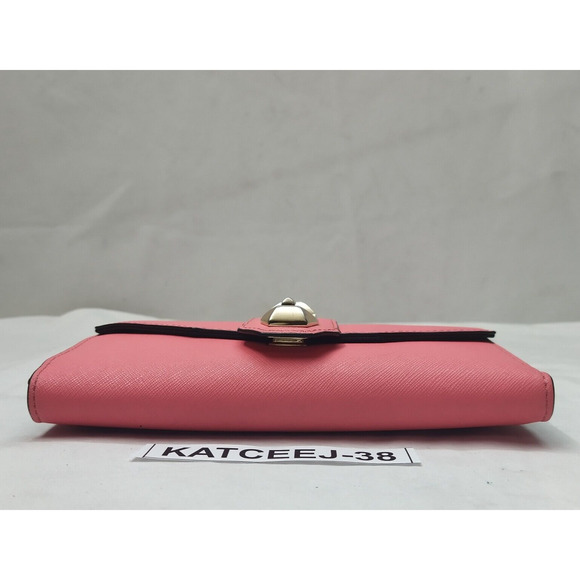 Rebecca Minkoff Pink Leather Tunlock Credit Card ID Window Bifold Wallet - Picture 6 of 15